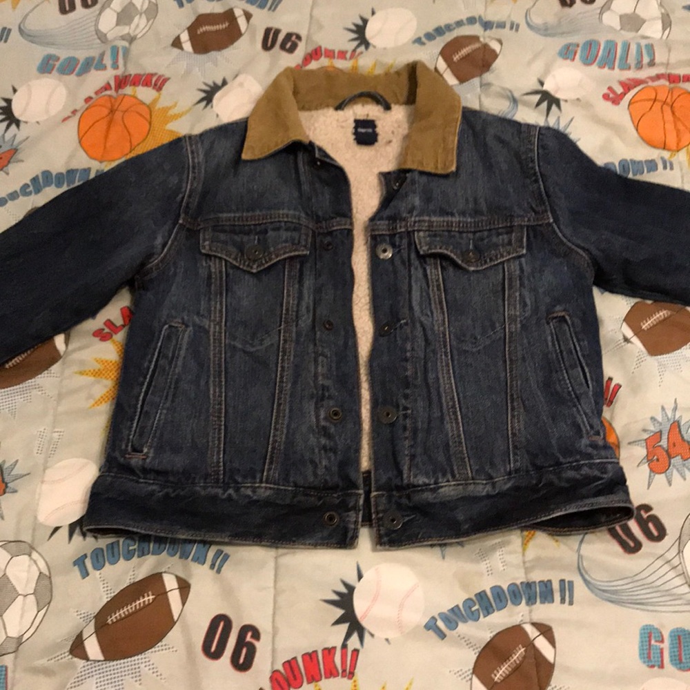 Kids Medium Gap Blue Jean Jacket w/lining